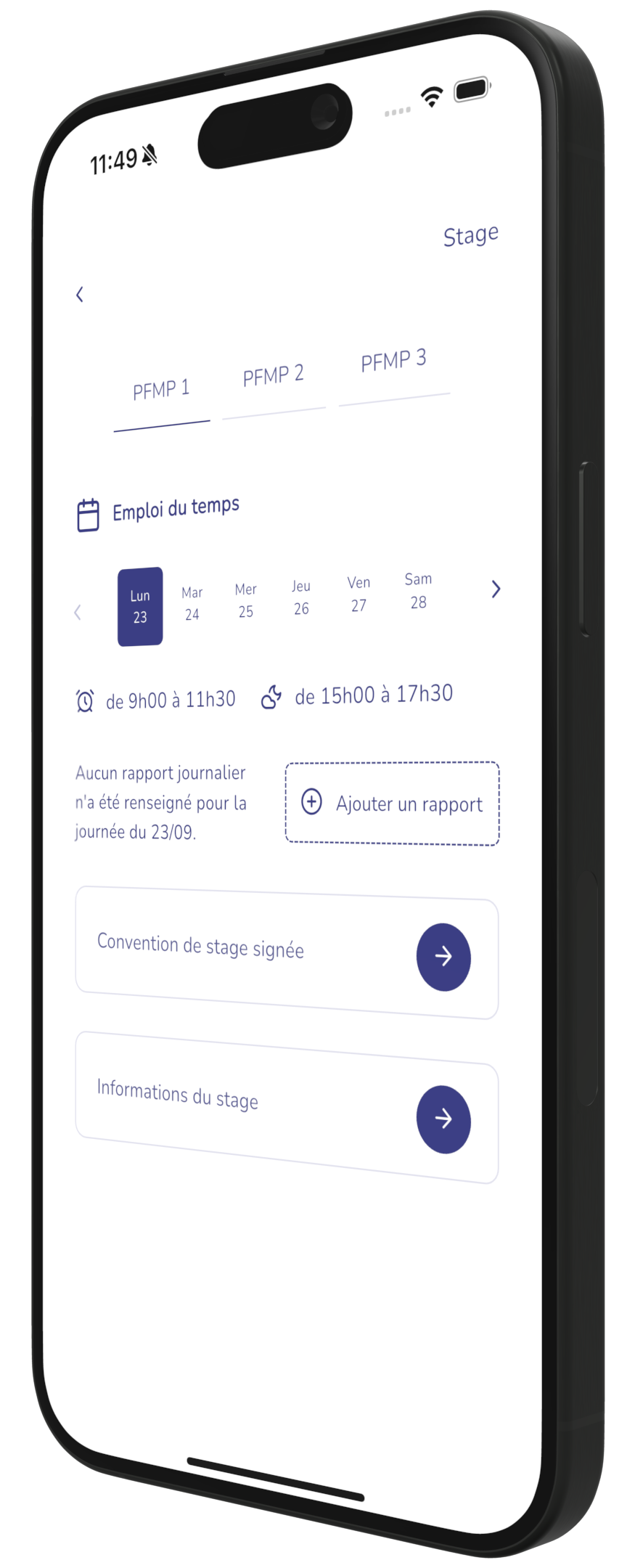 Capture d'écran de l'application